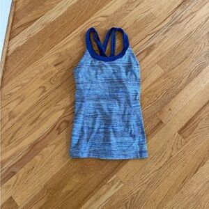 Lululemon tank top with cross straps and bra shelf